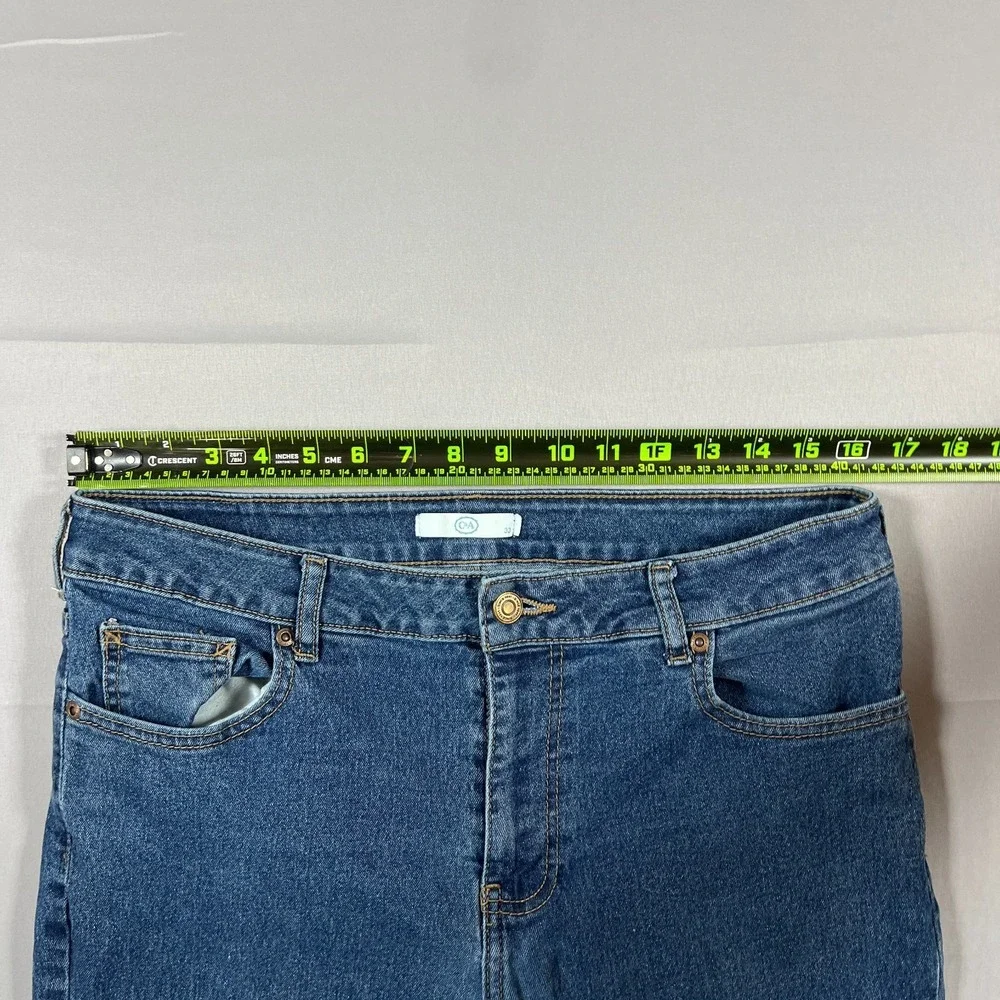 C&A Skinny Jeans Mens 33 Blue Denim Mid Rise Zip Fly Medium Wash Streetwear